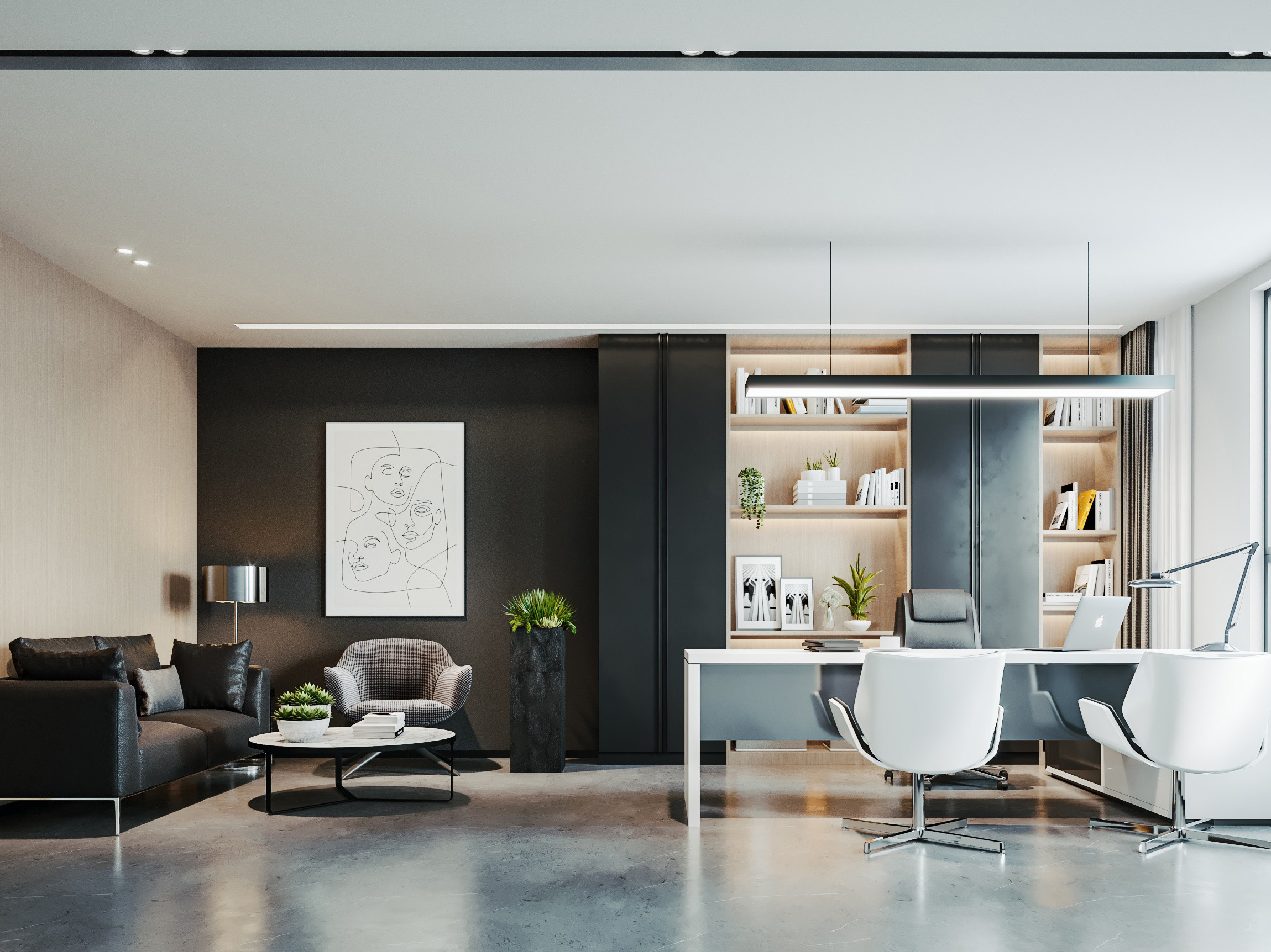阜阳现代简约 3500㎡企业办公楼工装装修项目(图4) hefei-office-1500ping-decoration (14).jpg